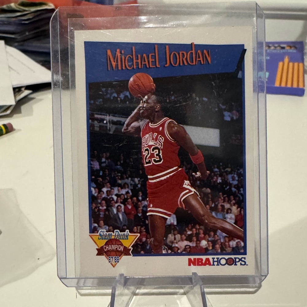 🔥 1991 Michael Jordan NBA Hoops Slam Dunk Champion. Chicago bulls
